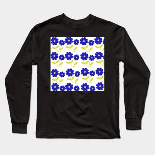 BLUE FLOWER TEXTURE DESIGN Long Sleeve T-Shirt